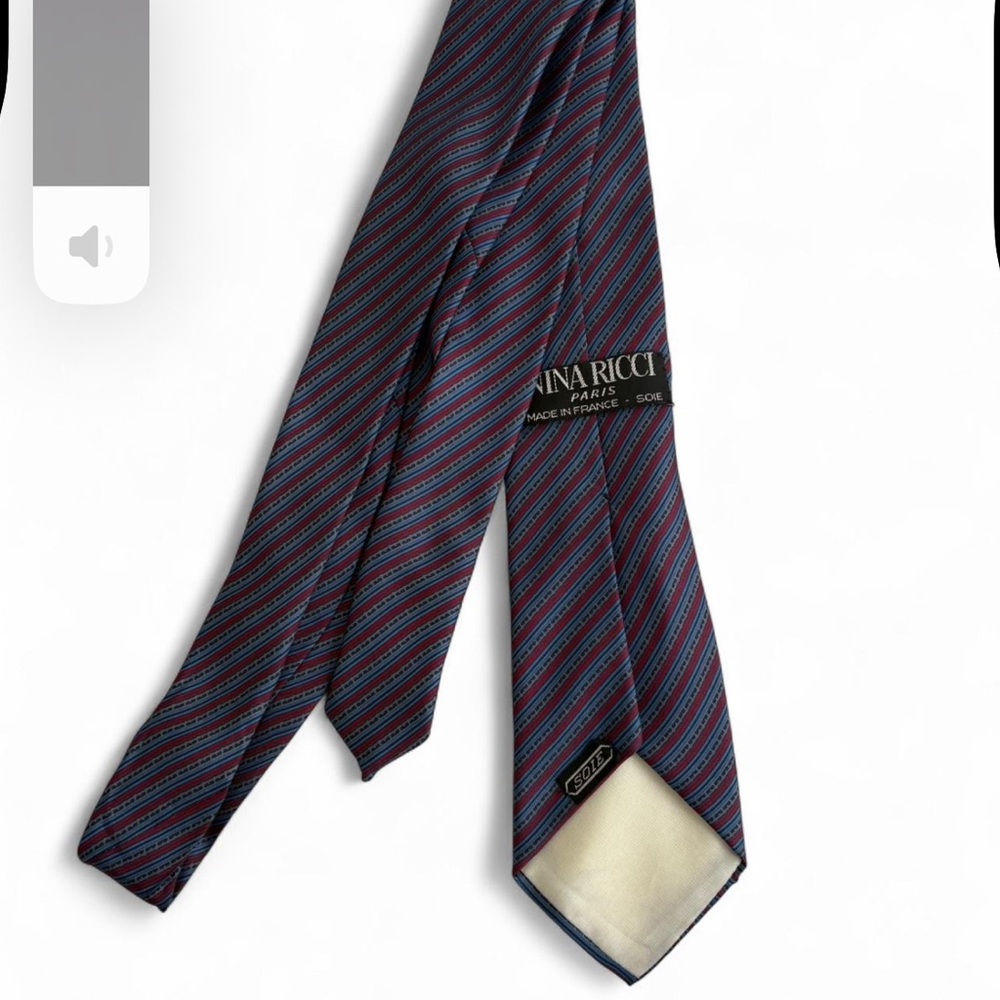 Nina Ricci Elegant Blue and Red Tie